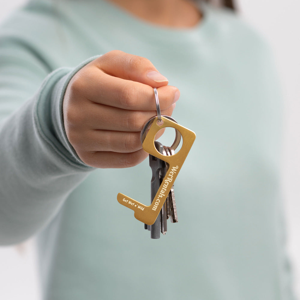 Engraved Brass Key Chain
